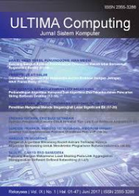 Ultima Computing : Jurnal Sistem Komputer