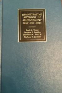 Quantitative methods in management : text and cases
