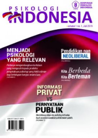 Psikologi Indonesia Volume 1 No. 1 Juli 2019