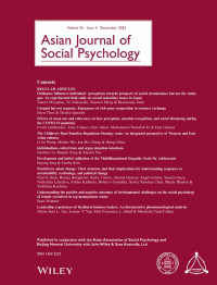 Asian Journal of Social Psychology