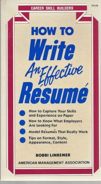 How to write an effective resume