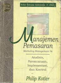 Marketing management: analysis, planning, implementation, and control 6th ed.