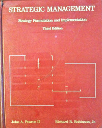 Strategic management: Strategy formulation and implementation.