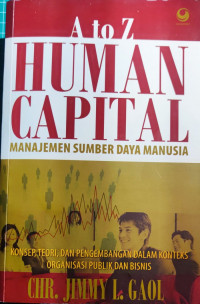 Human Capital Manajemen Sumber Daya Manusia