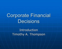Corporate financial decisions