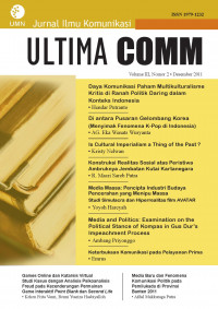 Jurnal Ilmu Komunikasi, ULTIMA COMM